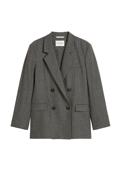 Picture of Straight pinstripe blazer made from wool-viscose blend stretch