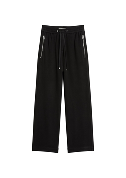 Picture of Twill jersey trousers wide made from an elastic viscose blend