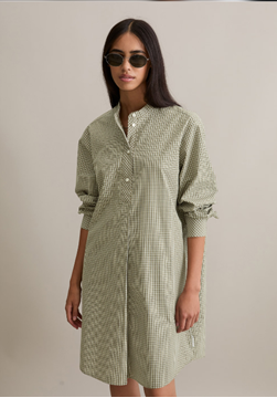 Picture of Check dress relaxed made from papertouch poplin