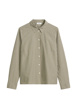 Picture of Check blouse with pleat detail regular made from pure organic cotton