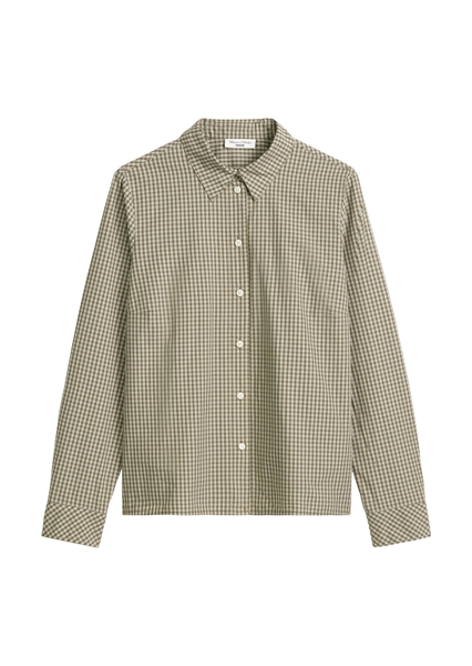 Picture of Check blouse with pleat detail regular made from pure organic cotton
