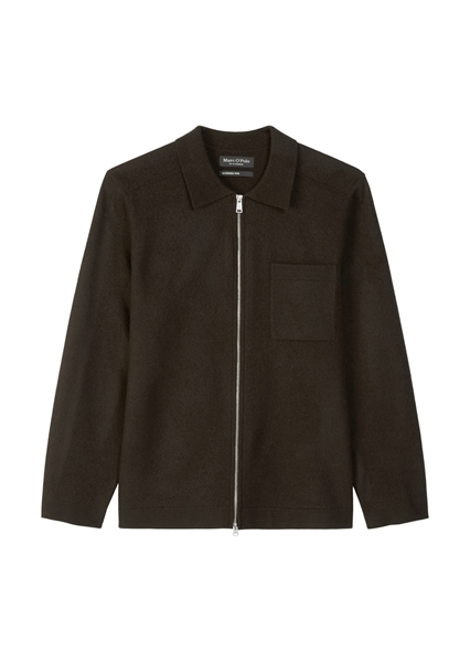 Picture of Overshirt cardigan regular in a compact boiled wool look