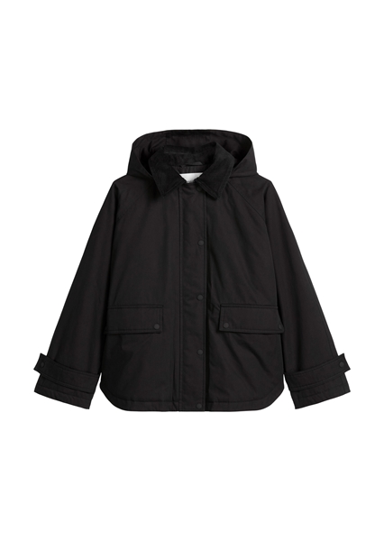 Picture of Oversize padded barn jacket made from a waxed organic cotton-nylon mix