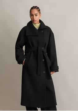 Picture of Regular long wool coat with recycled wool