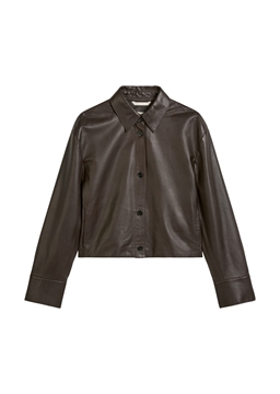 Picture of Leather shirt regular made from soft lambskin leather