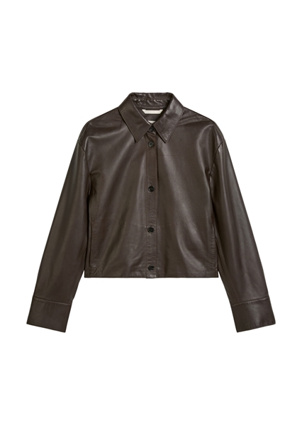 Picture of Leather shirt regular made from soft lambskin leather