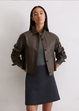 Picture of Leather shirt regular made from soft lambskin leather