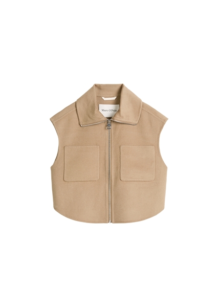 Picture of Zip vest relaxed made from fine wool doubleface