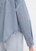 Picture of Striped blouse loose made from cotton chambray