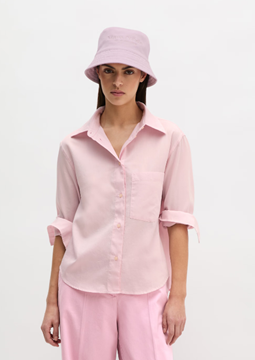 Picture of Relaxed cropped blouse made from cotton satin