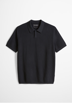 Picture of Regular knit polo shirt made from pure organic cotton