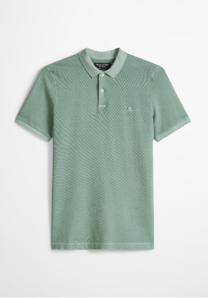 Picture of Polo shirt piqué shaped garment-dyed made from organic cotton stretch