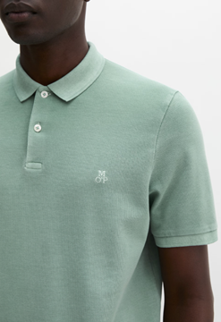 Picture of Polo shirt piqué shaped garment-dyed made from organic cotton stretch