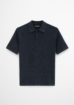 Picture of Regular knit polo shirt made from certified organic cotton