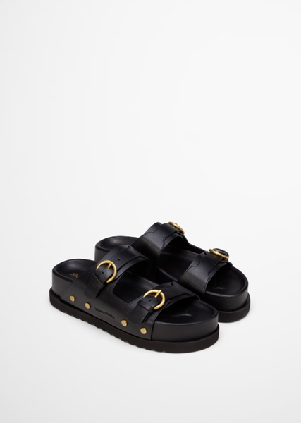 Снимка на Дамски кожени чехли