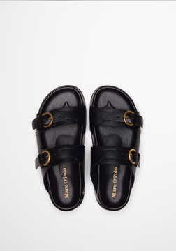 Снимка на Дамски кожени чехли