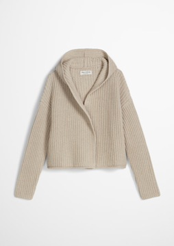 Picture of Oversize hooded cardigan made from a soft organic cotton blend