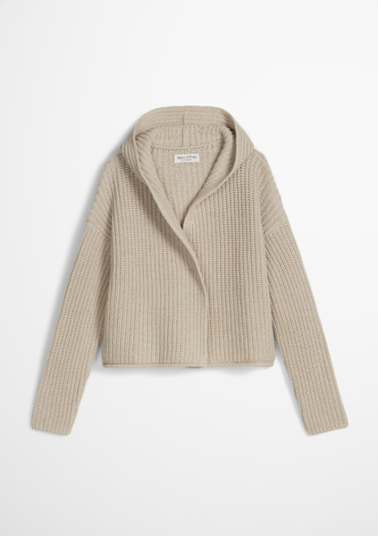 Picture of Oversize hooded cardigan made from a soft organic cotton blend