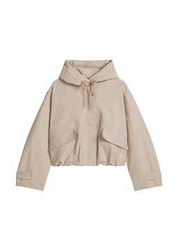 Picture of Canvas jacket with hood relaxed made from cotton-nylon mix