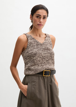 Picture of Knitted top slim made from ribbon yarn
