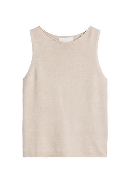 Picture of Sleeveless sweater regular made from an organic cotton-linen blend