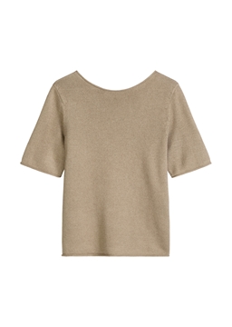Picture of Regular short-sleeved sweater made from an organic cotton/linen blend