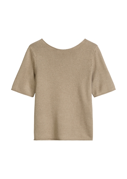 Picture of Regular short-sleeved sweater made from an organic cotton/linen blend