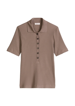 Picture of Ribbed polo shirt slim with TENCEL™ Modal