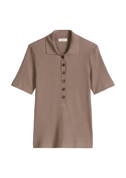 Picture of Ribbed polo shirt slim with TENCEL™ Modal