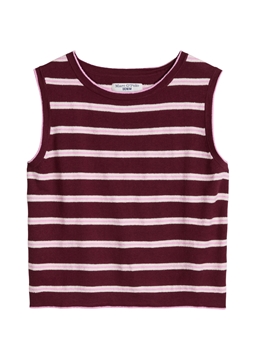 Picture of Sleeveless knitted sweater regular made from an organic cotton-modal blend