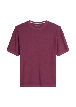 Picture of Regular short-sleeved sweater made from organic cotton and linen