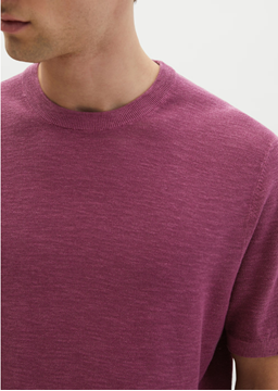 Picture of Regular short-sleeved sweater made from organic cotton and linen