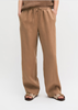 Picture of Straight linen trousers with elastic drawstring waistband