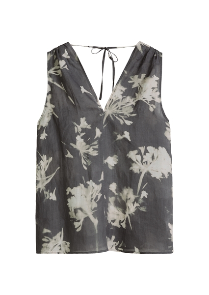 Picture of Relaxed sleeveless blouse made from soft ramie fiber