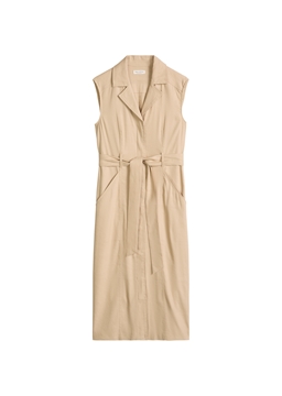 Picture of Sleeveless dress regular made from viscose linen stretch