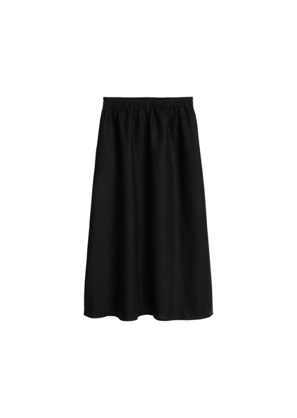 Picture of Long linen skirt A-shape with elastic waistband