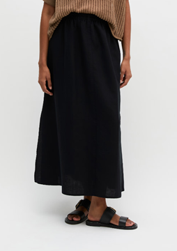 Picture of Long linen skirt A-shape with elastic waistband