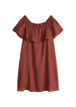 Picture of Carmen dress loose made from soft ramie fiber