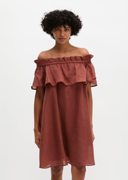 Picture of Carmen dress loose made from soft ramie fiber