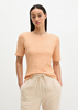 Picture of Regular slub jersey T-shirt with submarine neckline