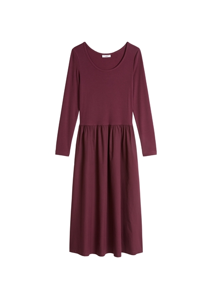 Picture of Flared jersey dress with a cotton poplin skirt