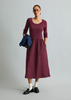 Picture of Flared jersey dress with a cotton poplin skirt