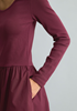 Picture of Flared jersey dress with a cotton poplin skirt