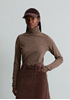 Picture of Printed Slim-Fit Long-Sleeve Turtleneck made of peached slub jersey