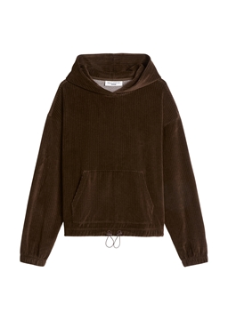 Picture of Relaxed Cord Hoodie made from an organic cotton blend