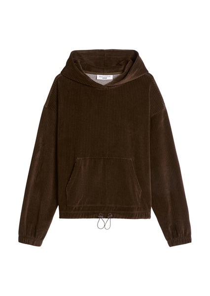 Picture of Relaxed Cord Hoodie made from an organic cotton blend