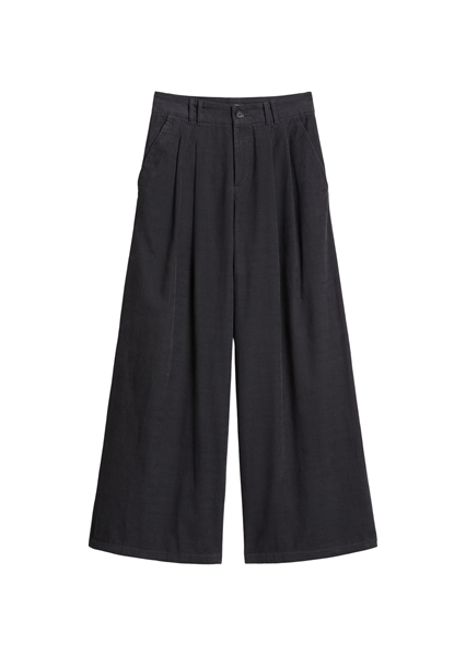 Picture of Wide-Leg Pleated Corduroy Pants Made from organic cotton