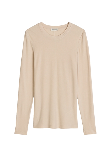 Picture of Ribbed longsleeve slim made from Lyocell organic cotton stretch jersey
