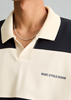Picture of Relaxed-Fit Polo Sweatshirt with cut-and-sew block stripes