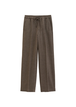 Picture of Relaxed-Fit Pull-On Glen Check Pants made from a recycled polyester-viscose blend